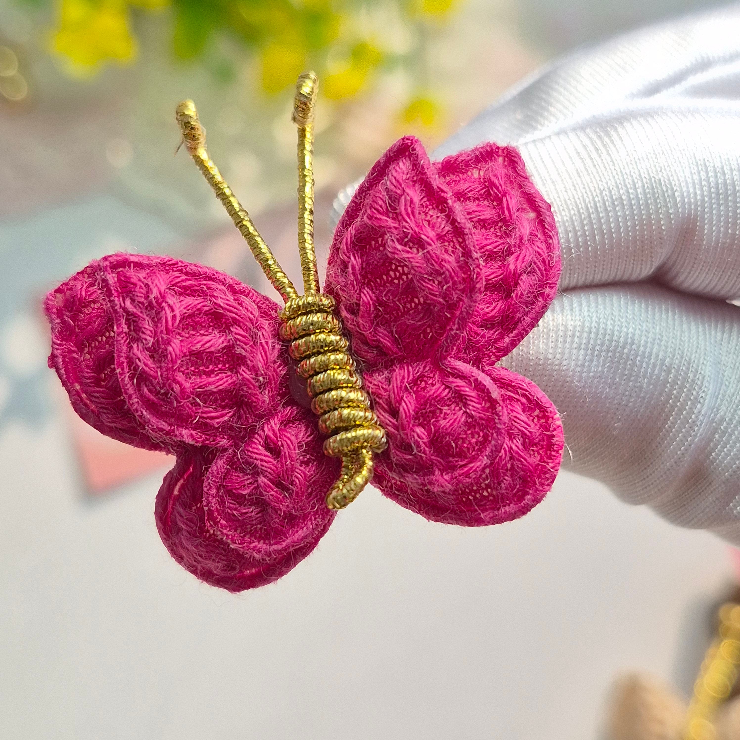 Raspberry Flutter Butterfly Clips