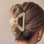 Cream Vanilla Triangle Claw Clip