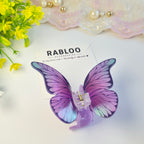 Purple Popup Butterfly Claw Clip
