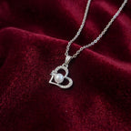 Two Souls Pearl Heart Necklace