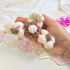 Cream Blossom Art Charm Claw Clip