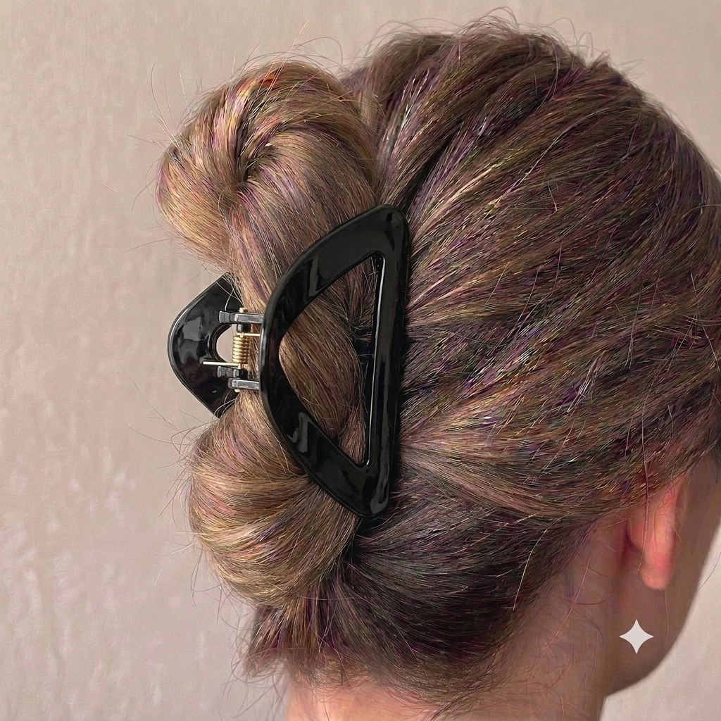 Classic Onyx Triangle Claw Clip