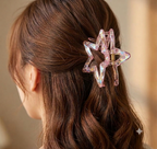 Blush Petal Sparkle Star Clip