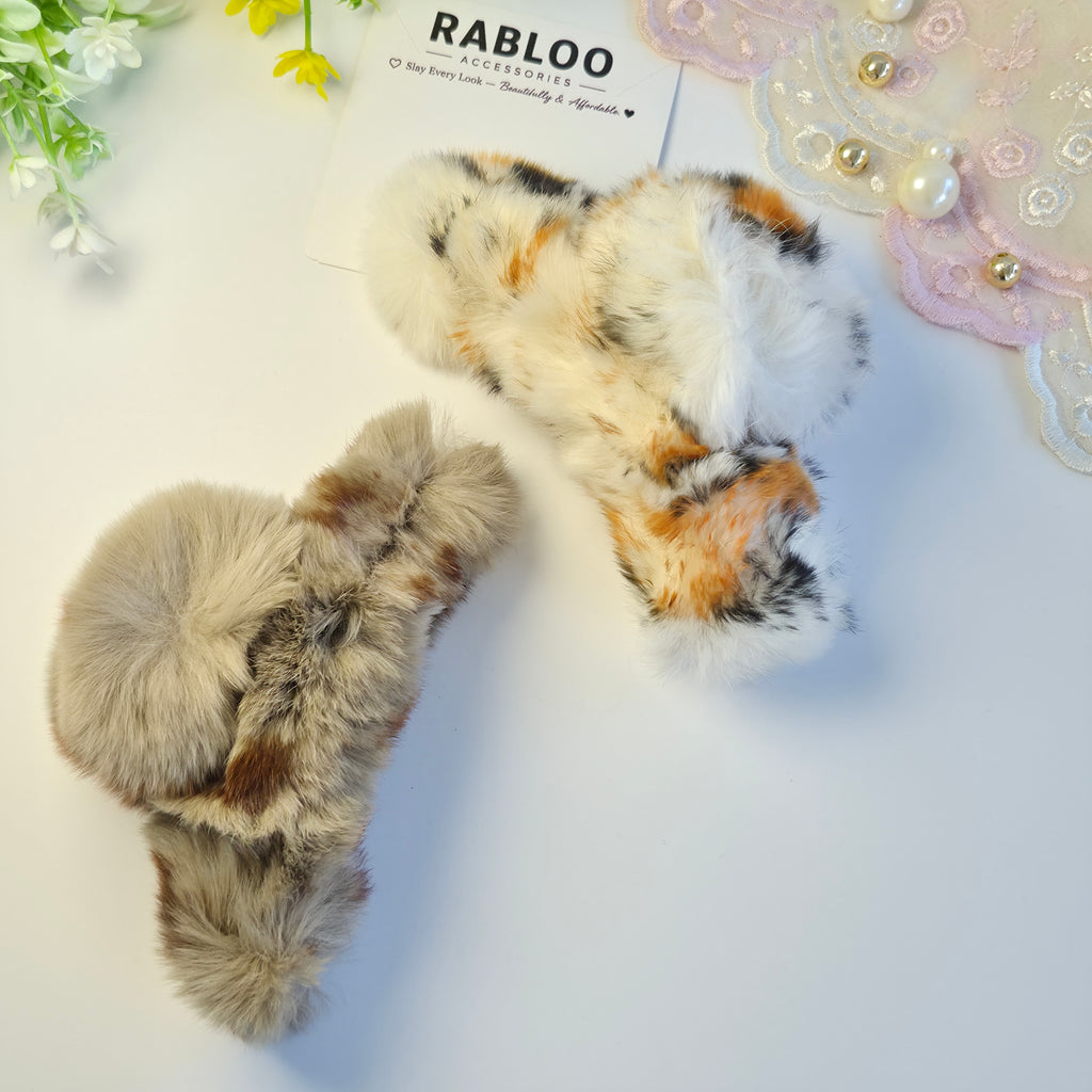 Furry Fluff Calico Claw Clip