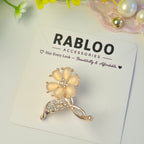 Golden Floral Opal Brooch/Hijab pin