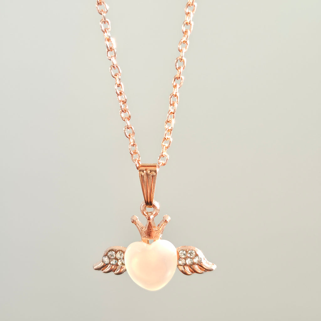 Little Princess Angel Heart Necklace