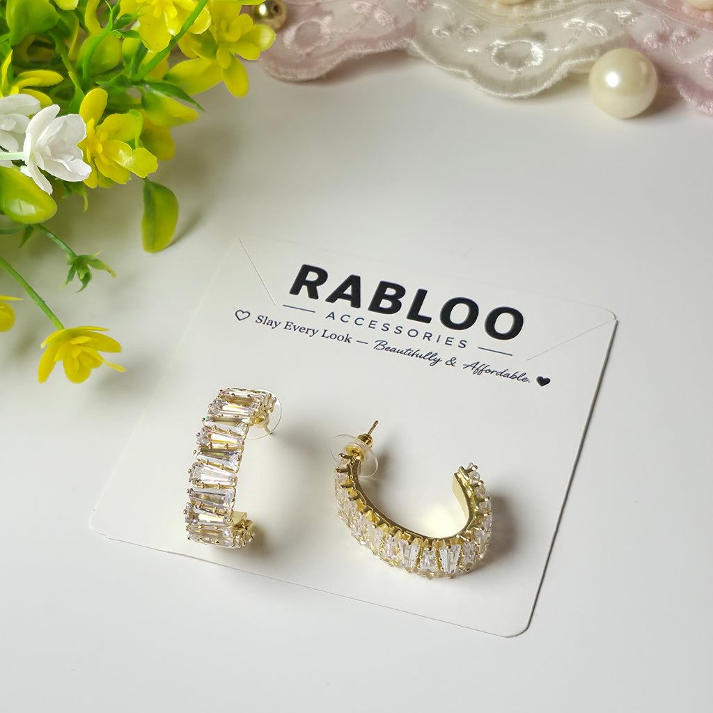 Golden Endless Sparkle Hoops