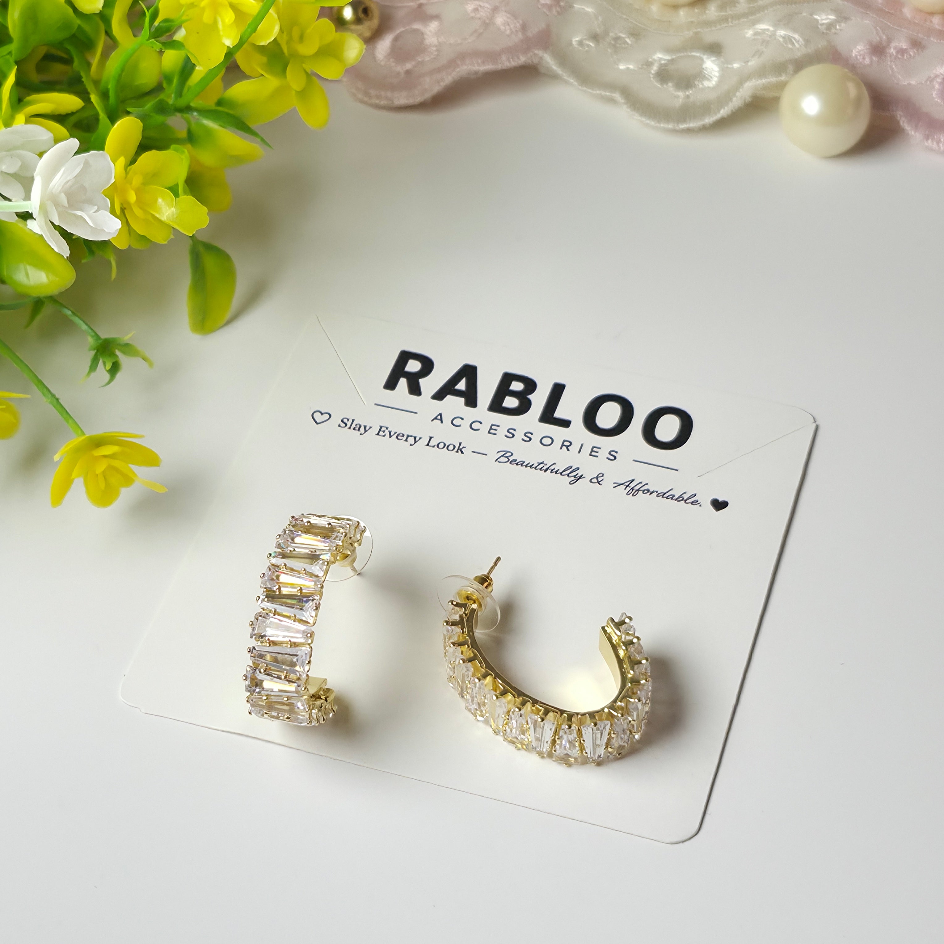 Golden Endless Sparkle Hoops