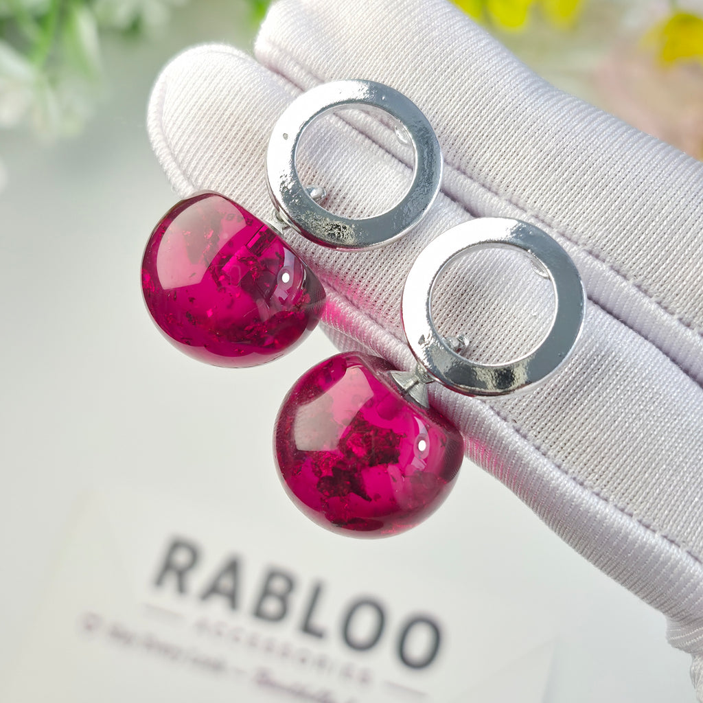 Magenta Aura Studs