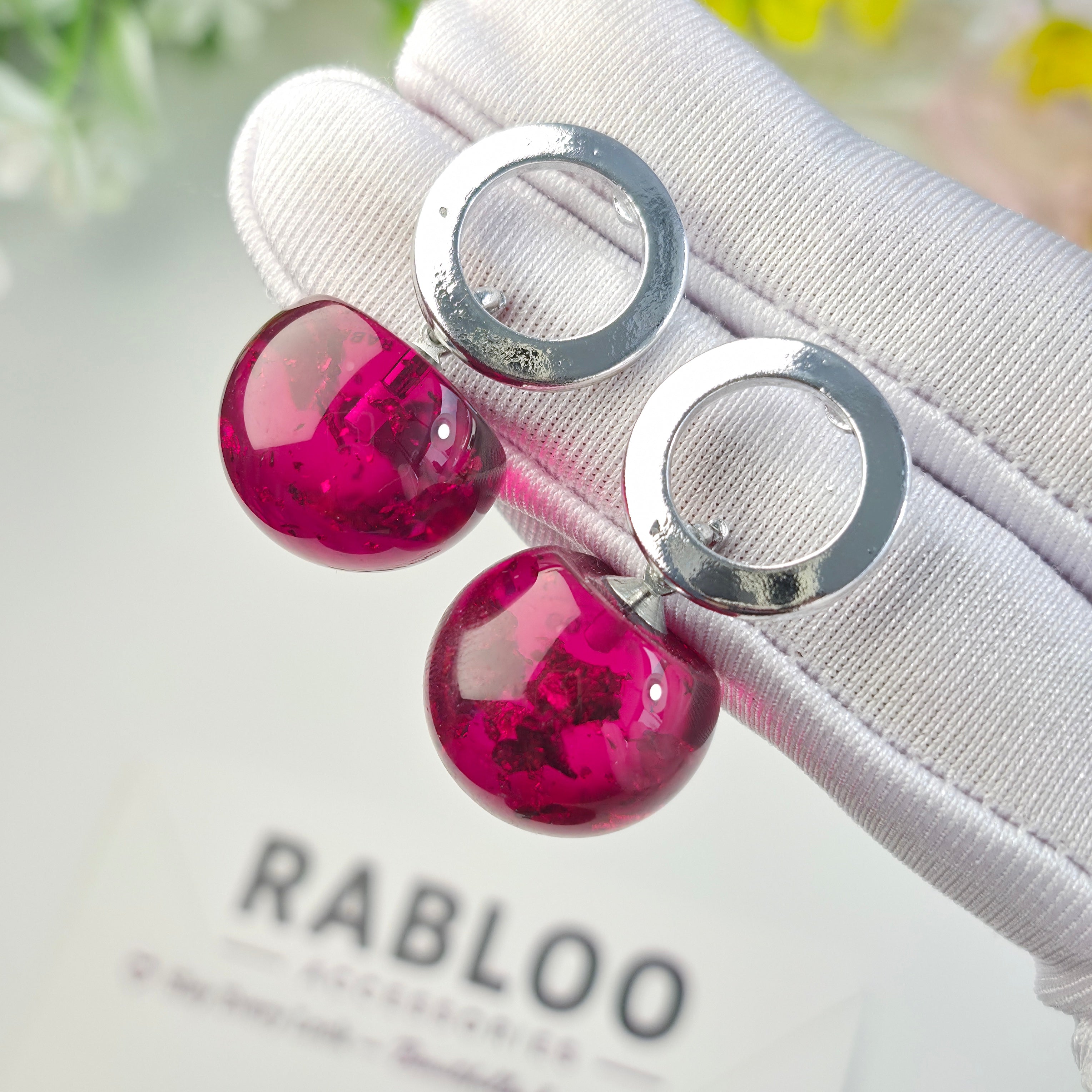Magenta Aura Studs