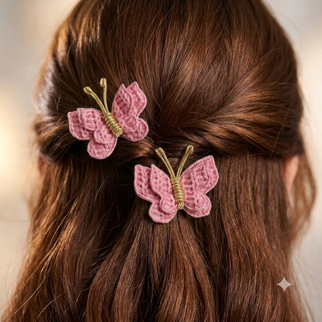 Watermelon Flutter Butterfly Clips