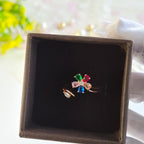 Rainbow Luxe Bloom Adjustable Rings