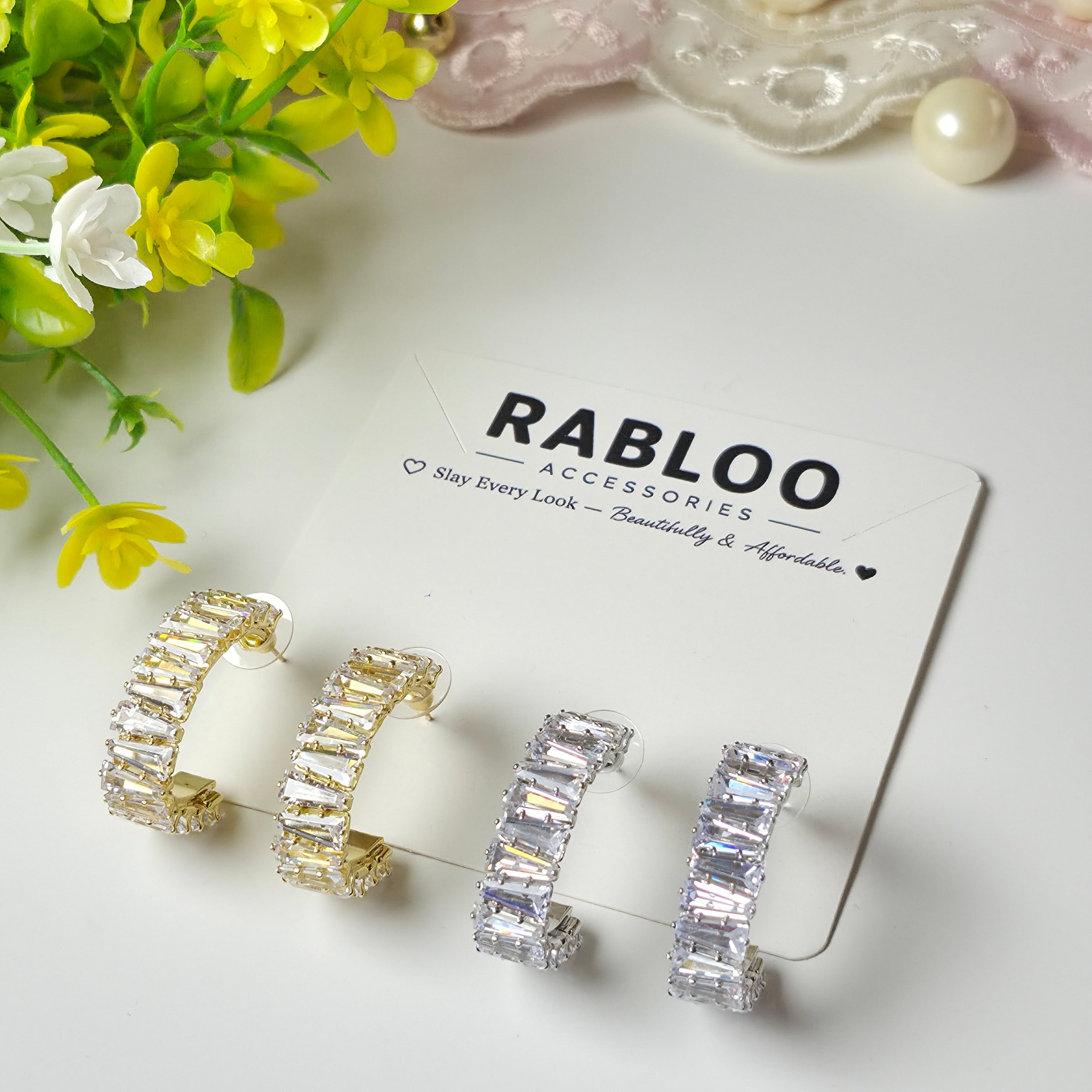 Golden Endless Sparkle Hoops