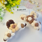 Mocha Bloom Art Charm Claw Clip