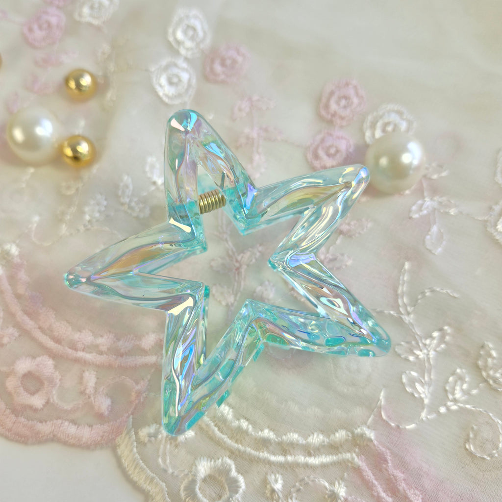 Ocean Mist Sparkle Star Clip