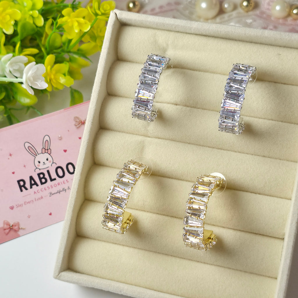 Golden Endless Sparkle Hoops