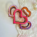 Berry Pop Trio Heart Claw Clip