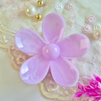 Orchid Blush Marbled Flower Claw Clip