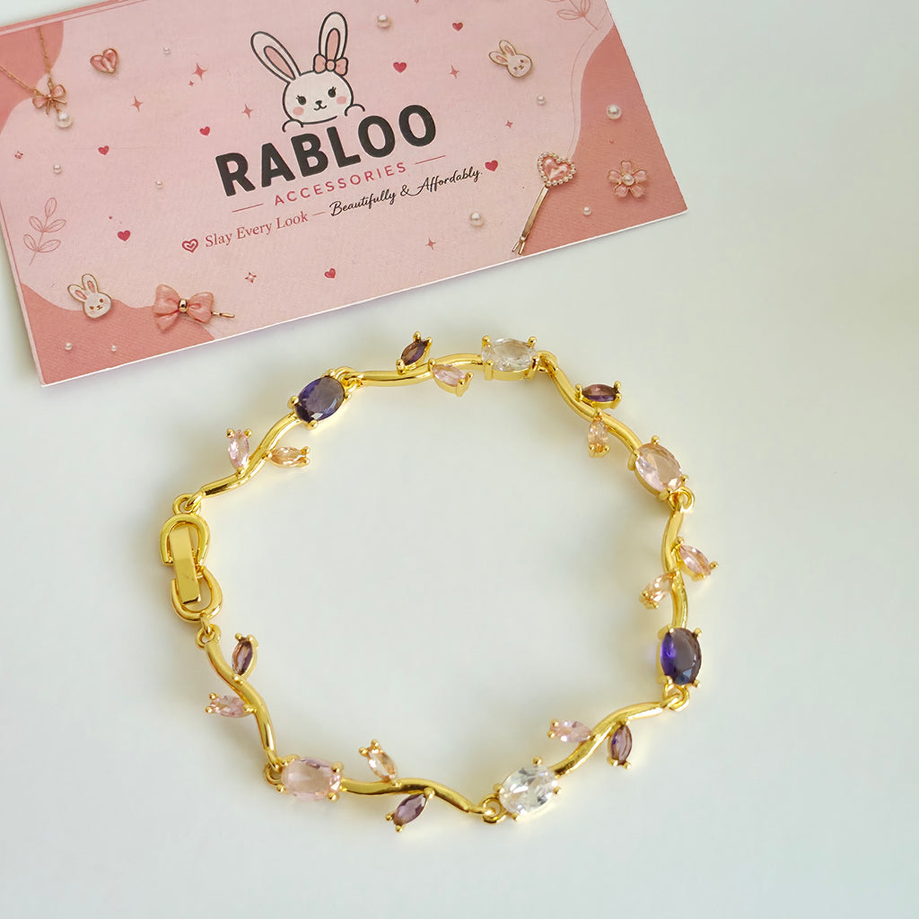 Purple Tulip Vine Bracelet