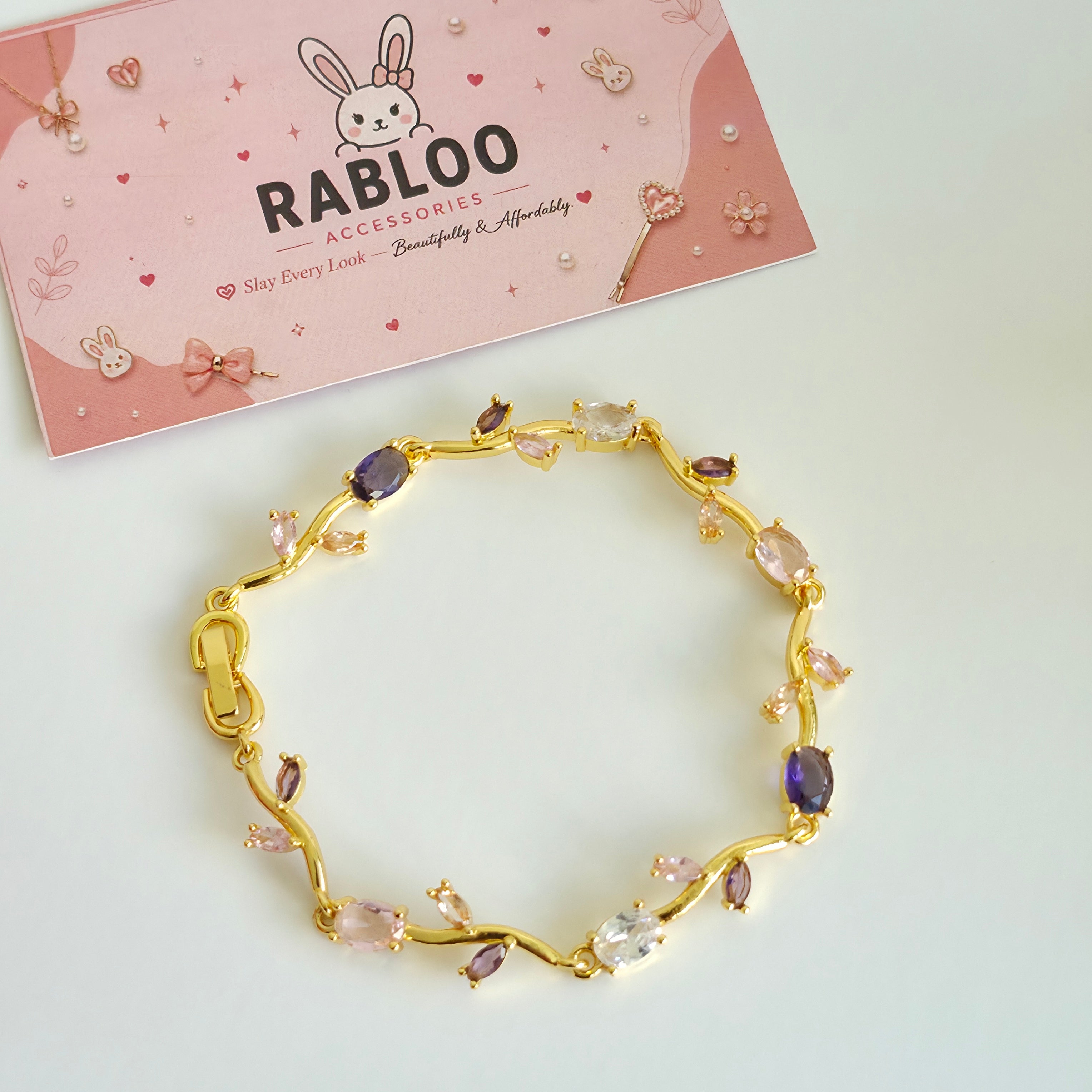 Purple Tulip Vine Bracelet