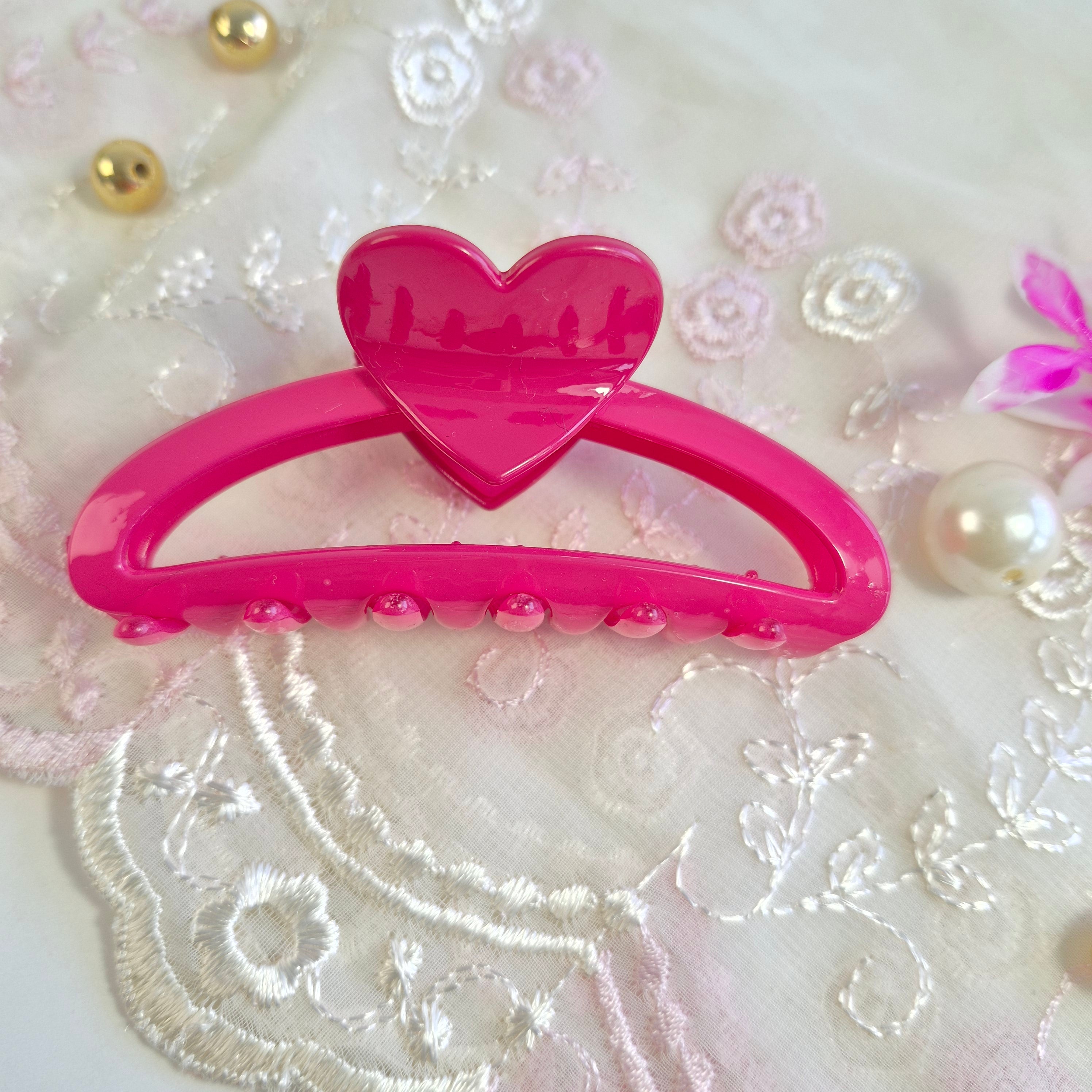 Hot Pink Hold My Heart ClawClip