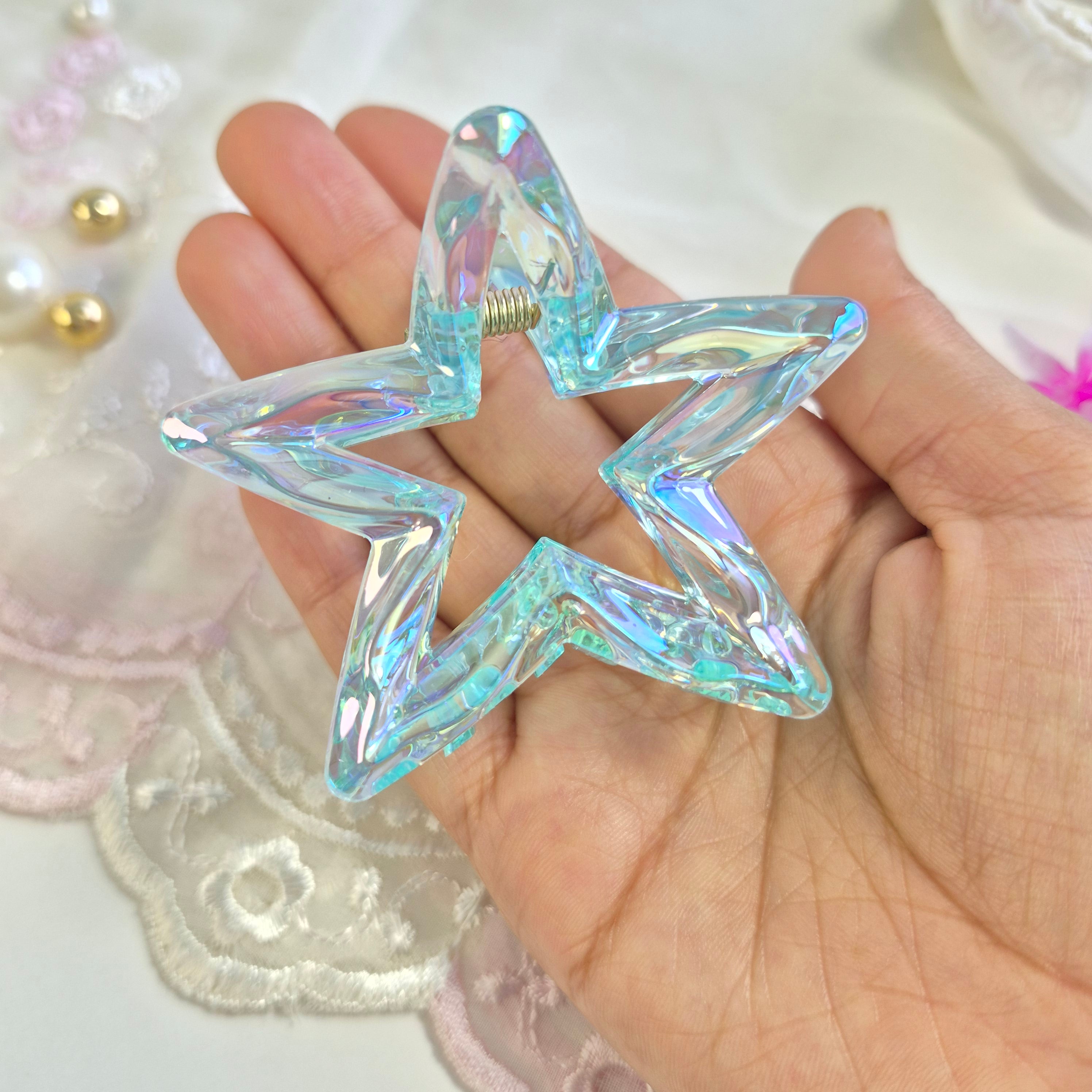 Ocean Mist Sparkle Star Clip