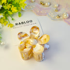 Amber Honey Marbled Flower Claw Clip