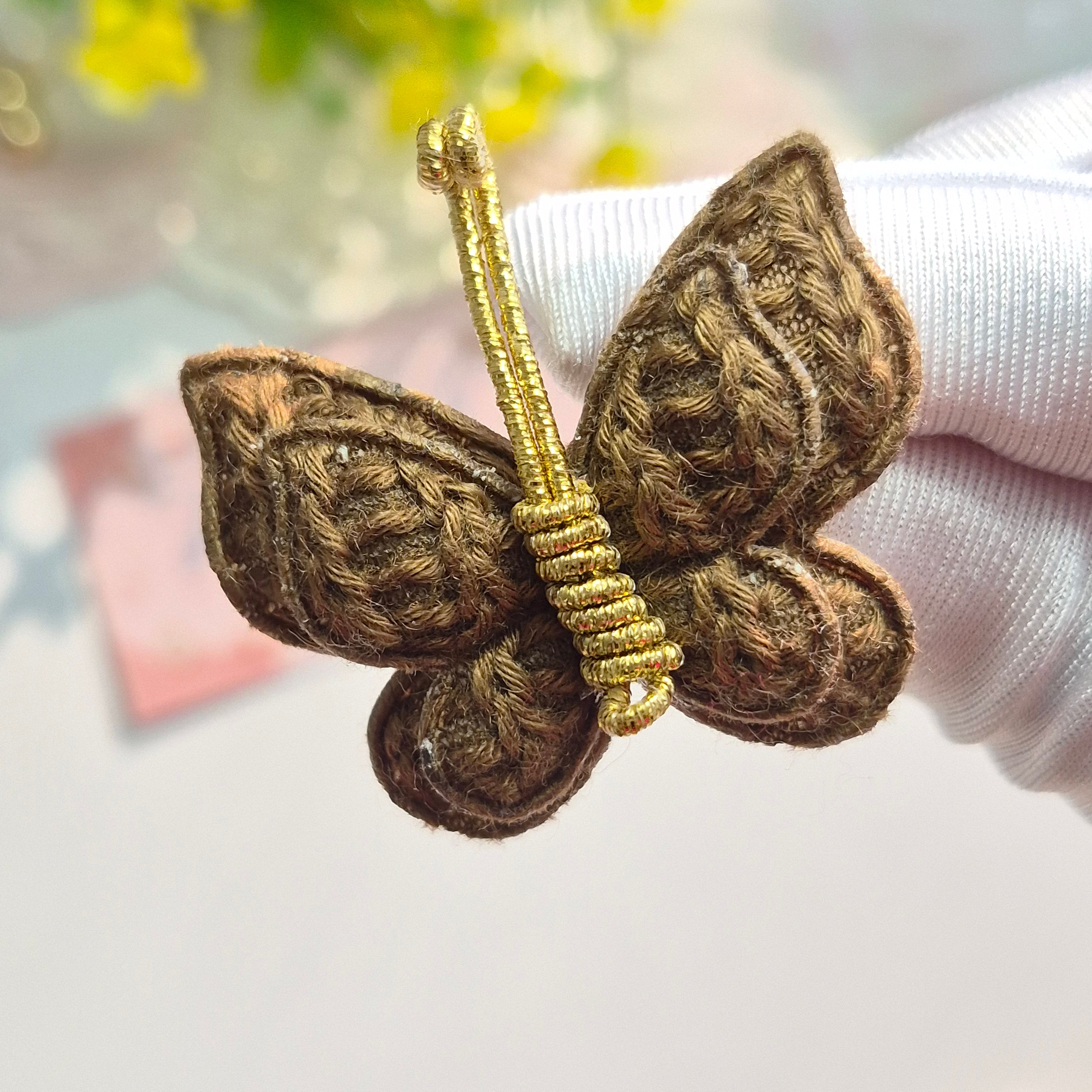Chocolate brown Flutter Butterfly Clips