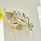 Silver shine Leaf Brooch/Hijab pin