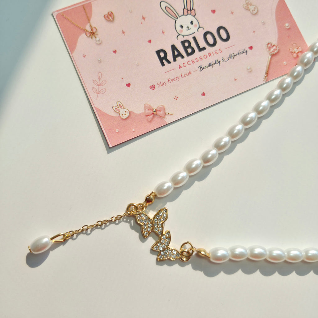 Pearl Butterfly Necklace