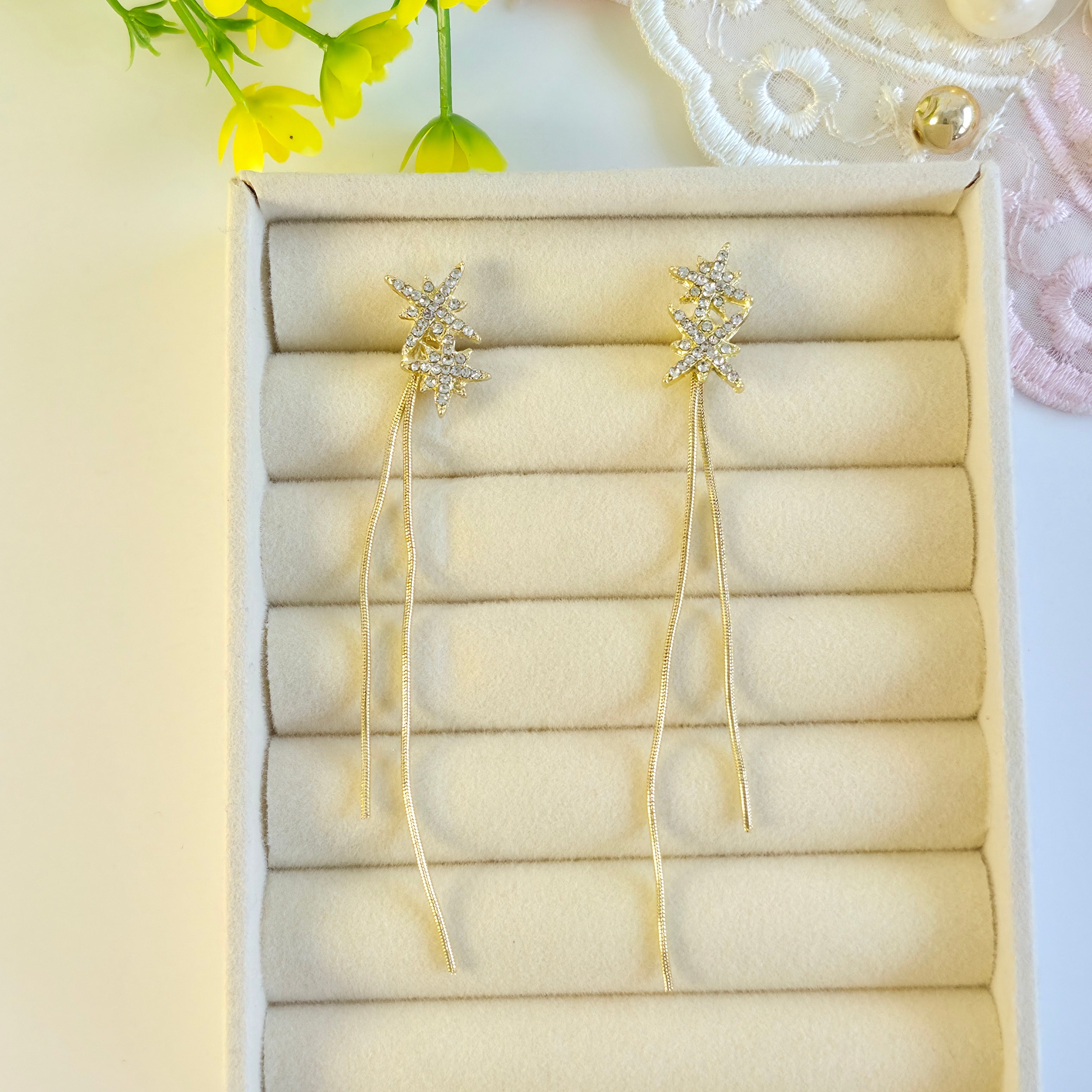 Starburst Convertible Chain Earrings