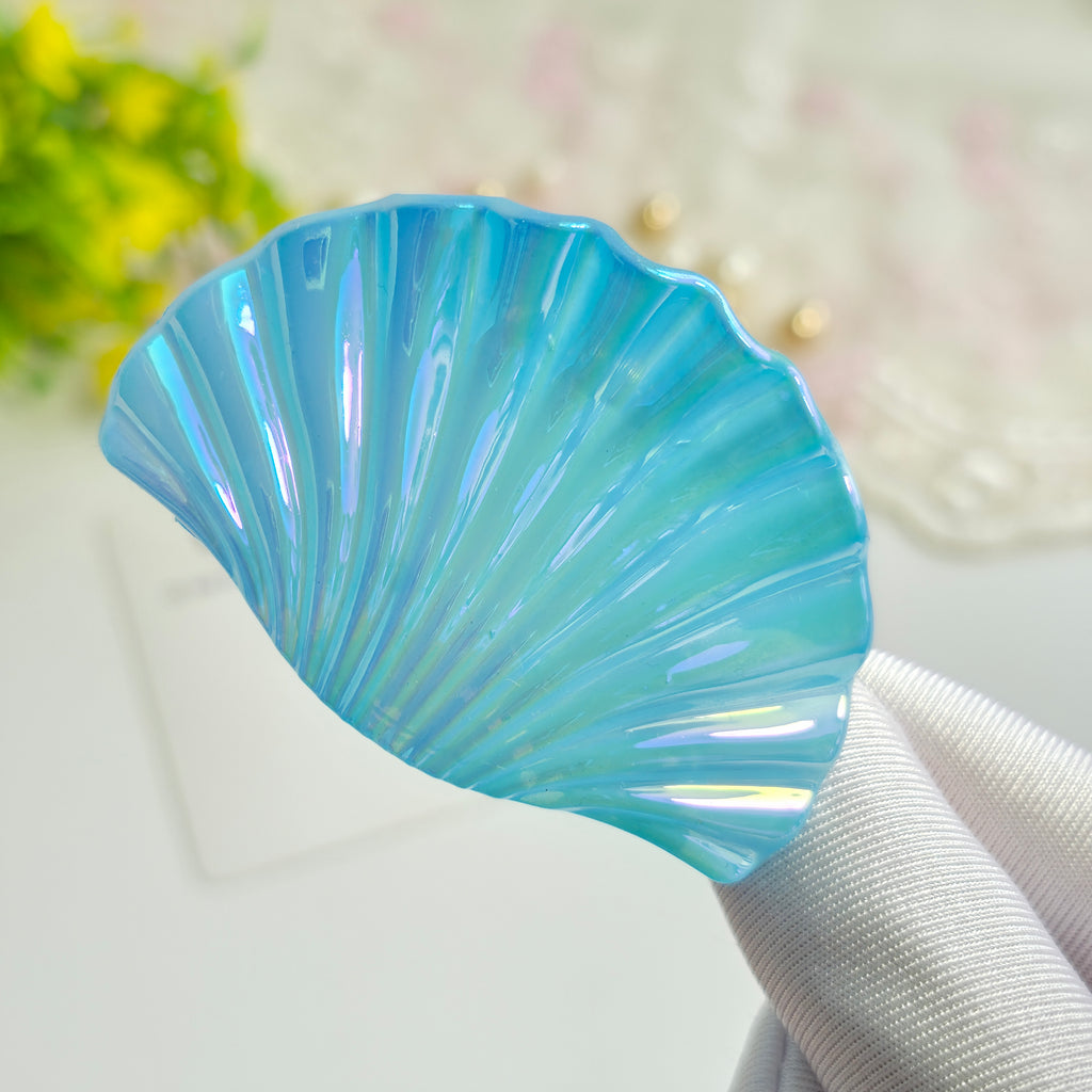 Ocean Blue Mermaid shell claw clips