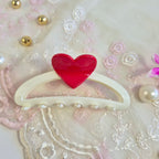 Ivory Hold My Heart  Claw Clip