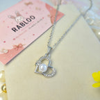 Two Souls Pearl Heart Necklace