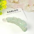 Mint Breeze Iridescent Leaf Banana Clip