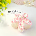Pink Rose Sweet Charm Plumeria Claw Clip