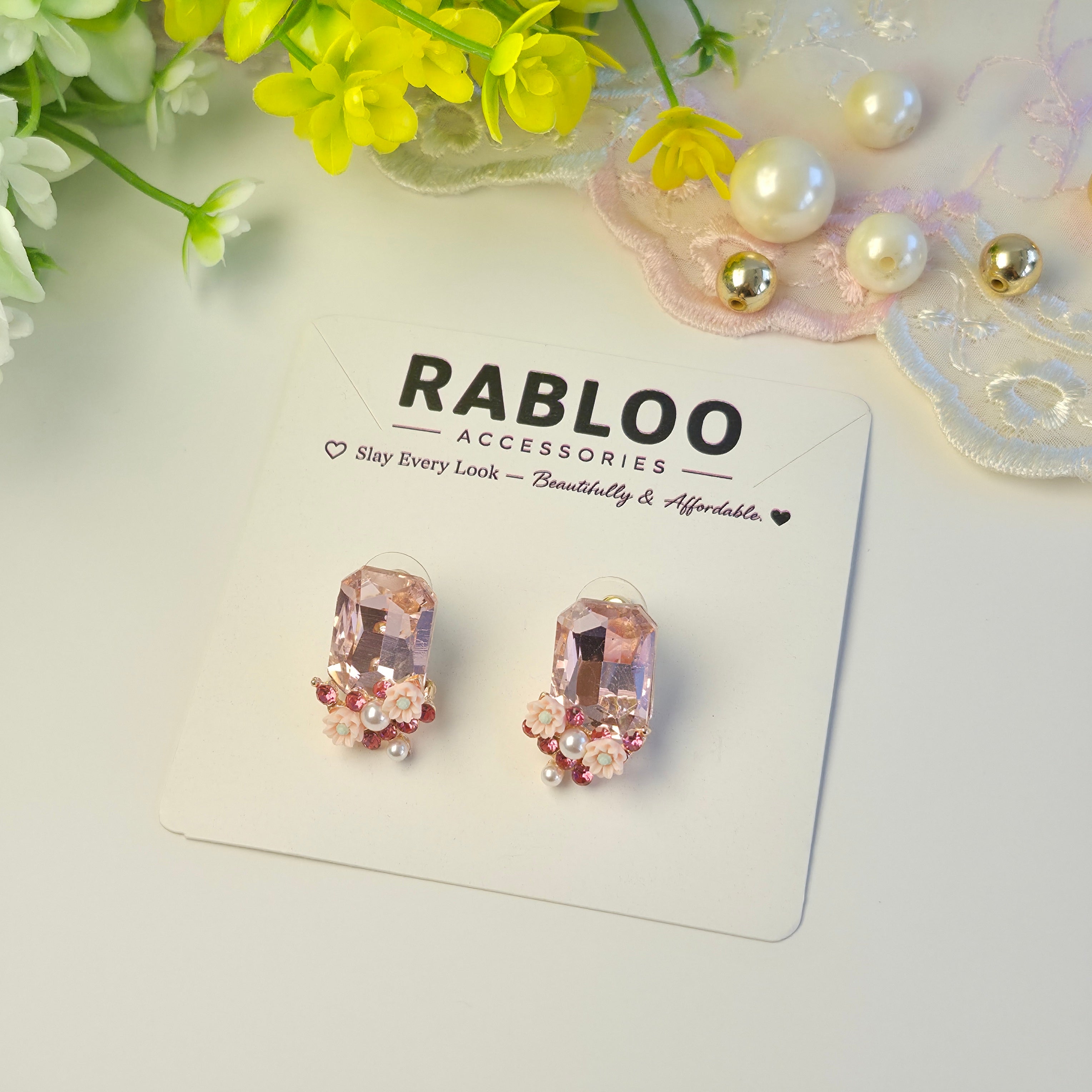 Pink Petal Señorita Studs