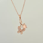 Fluttering Heart Grace Drop Necklace