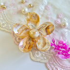 Amber Honey Marbled Flower Claw Clip