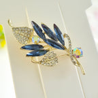 Navy Blue  Leaf Brooch/Hijab pin
