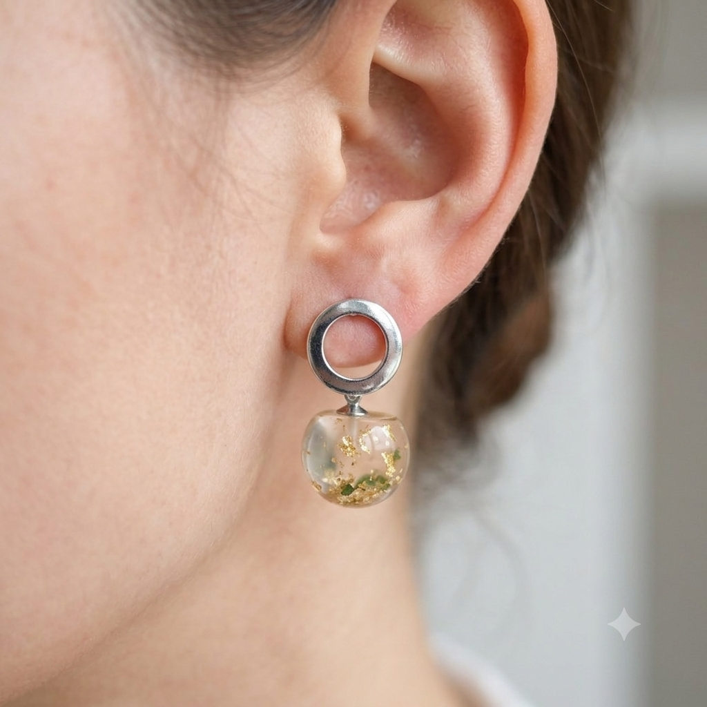Clear Aura Studs