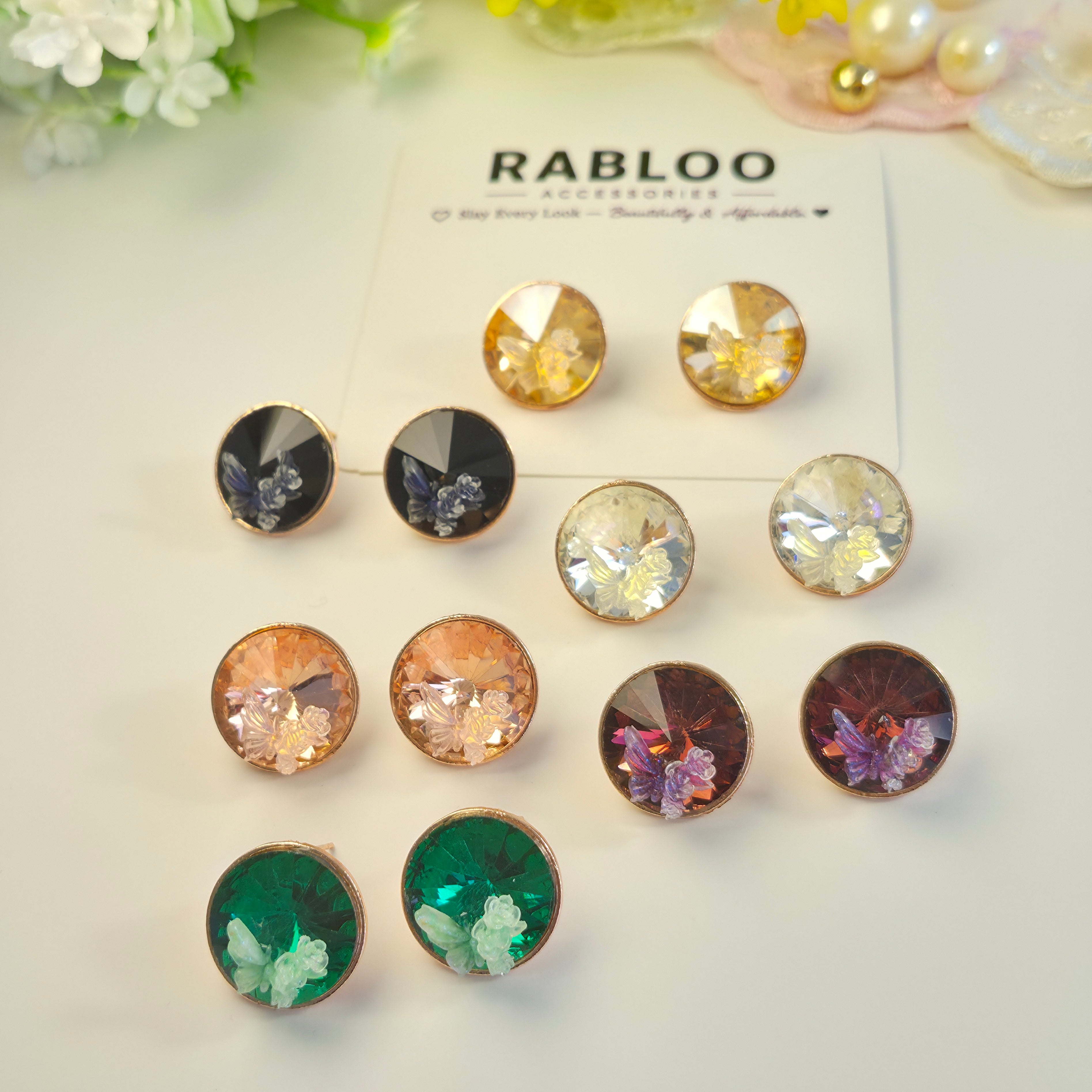 Emerald Meadow Tinker Bell Studs