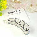 Monochrome Opal Leaf banana Clip