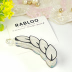 Monochrome Opal Leaf banana Clip