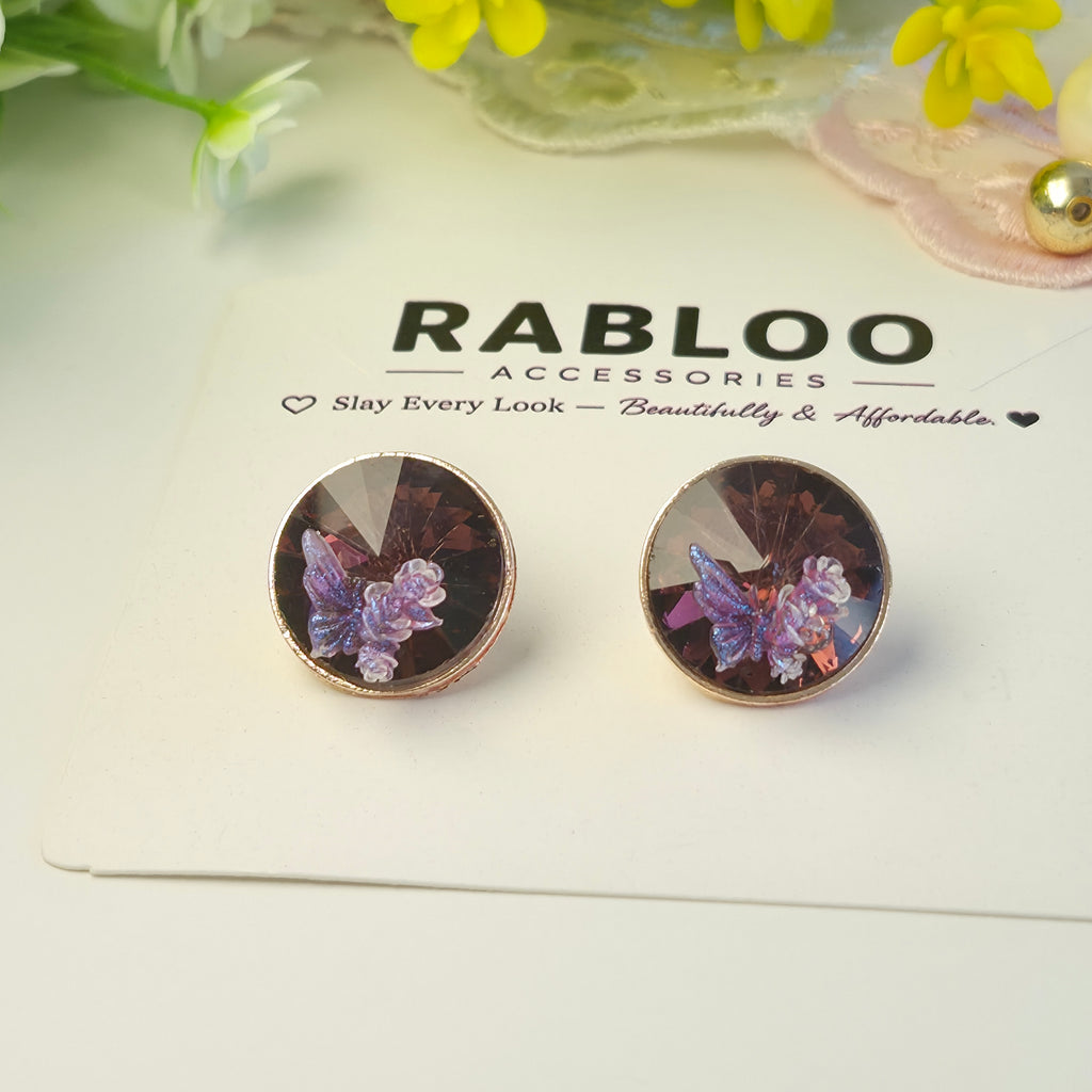 Amethyst Tinker Bell Studs