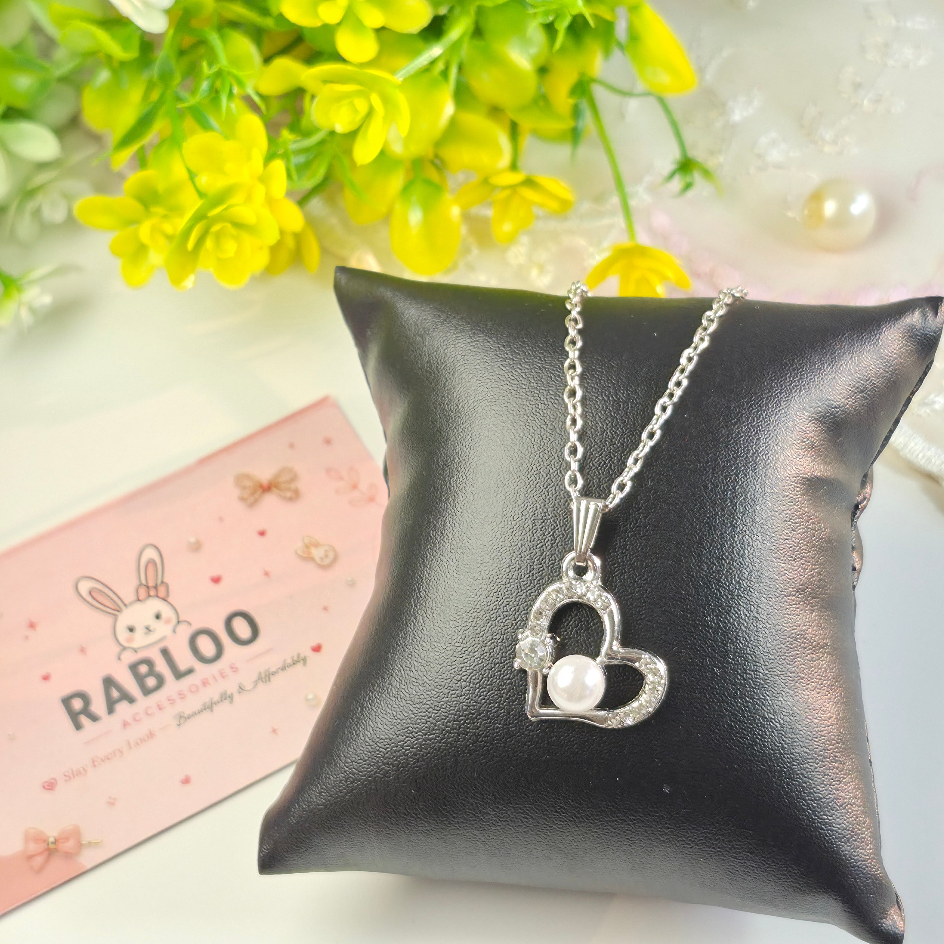 Two Souls Pearl Heart Necklace