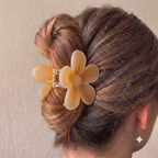 Apricot Glow Jelly Bloom Claw Clip