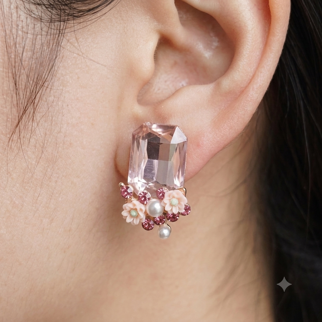 Pink Petal Señorita Studs