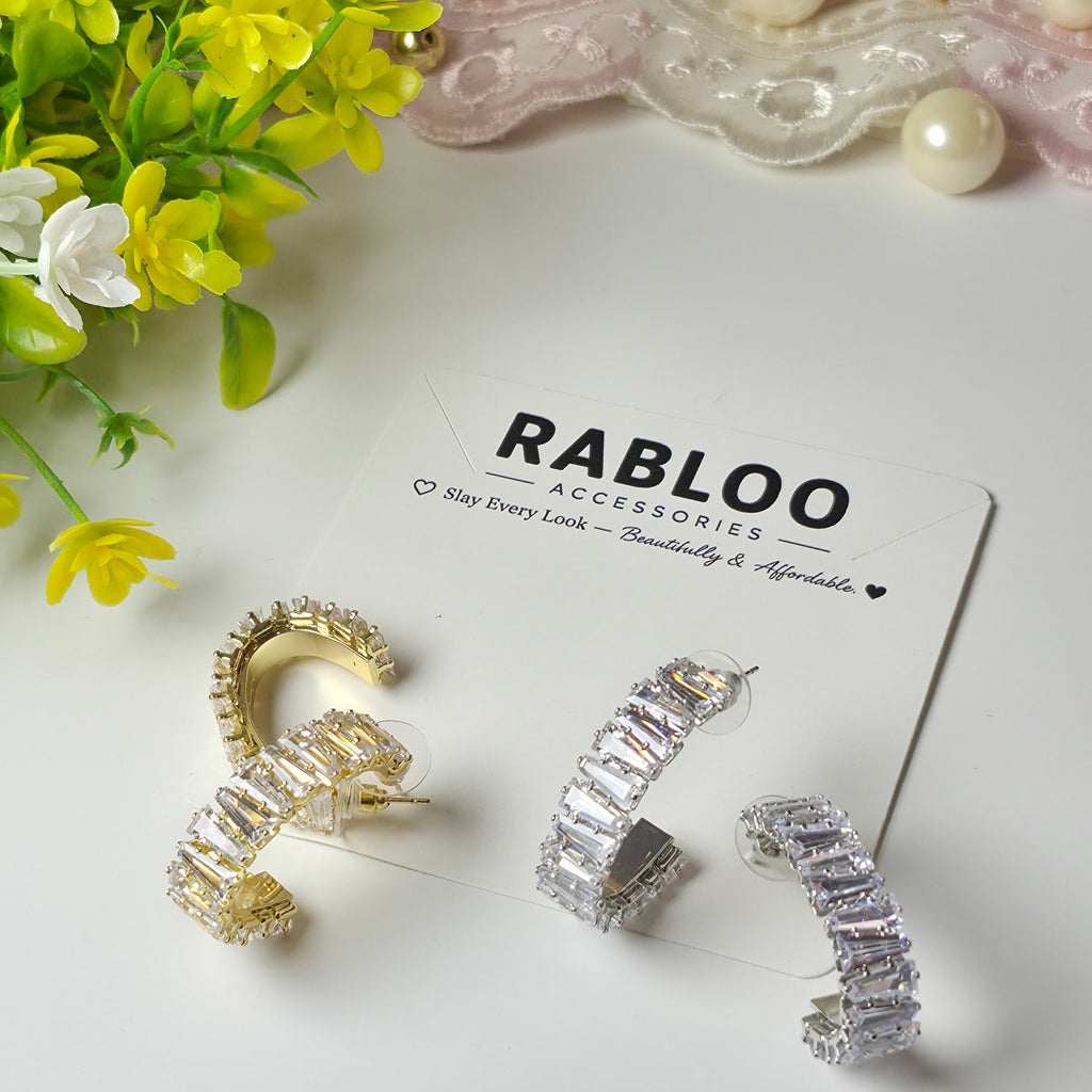 Golden Endless Sparkle Hoops