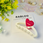 Ivory Hold My Heart  Claw Clip